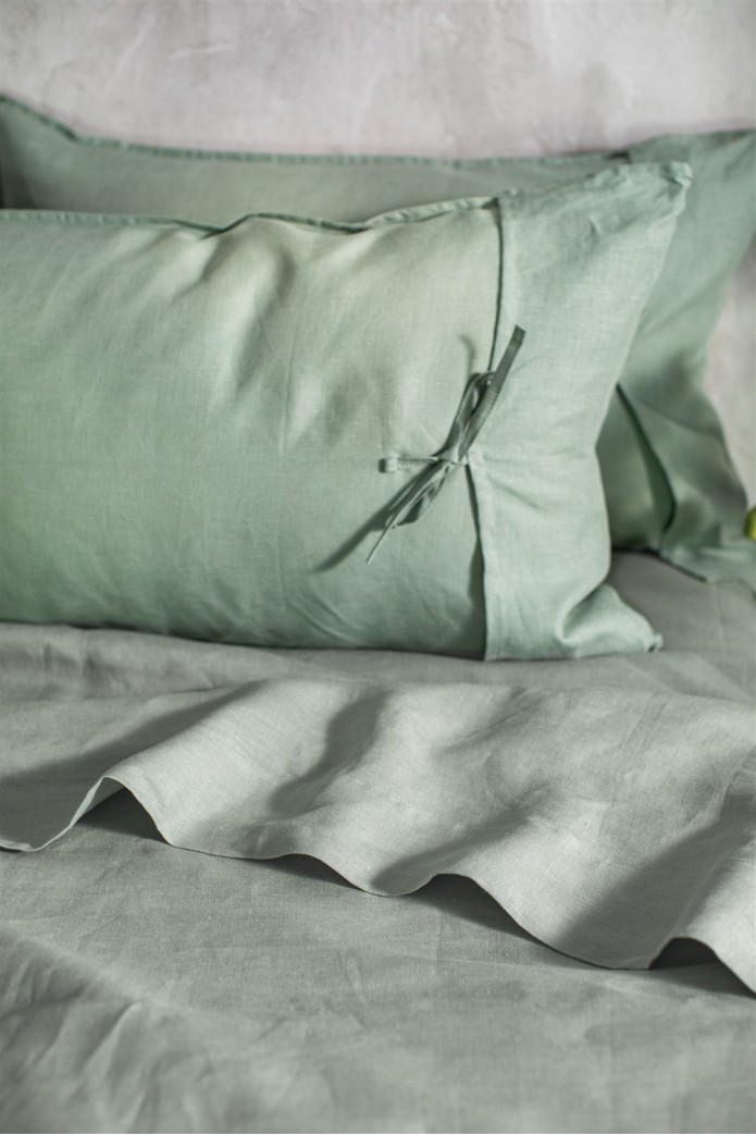 Drap-housse en lin avec coins 2