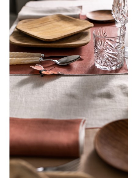 Linen Placemat Stain Resistant Filo