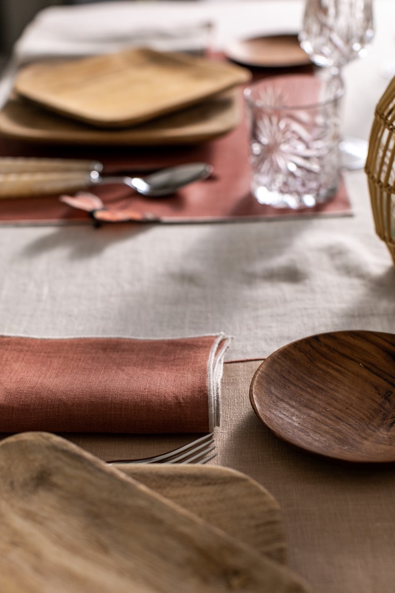 Linen Placemat Stain Resistant Filo