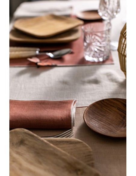 Linen Placemat Stain Resistant Filo