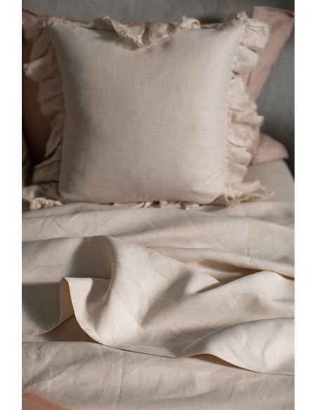 Linen fitted sheet with corners