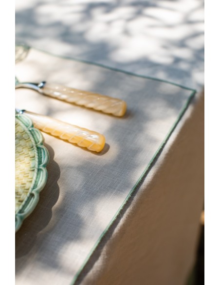Linen Placemat Stain Resistant Filo