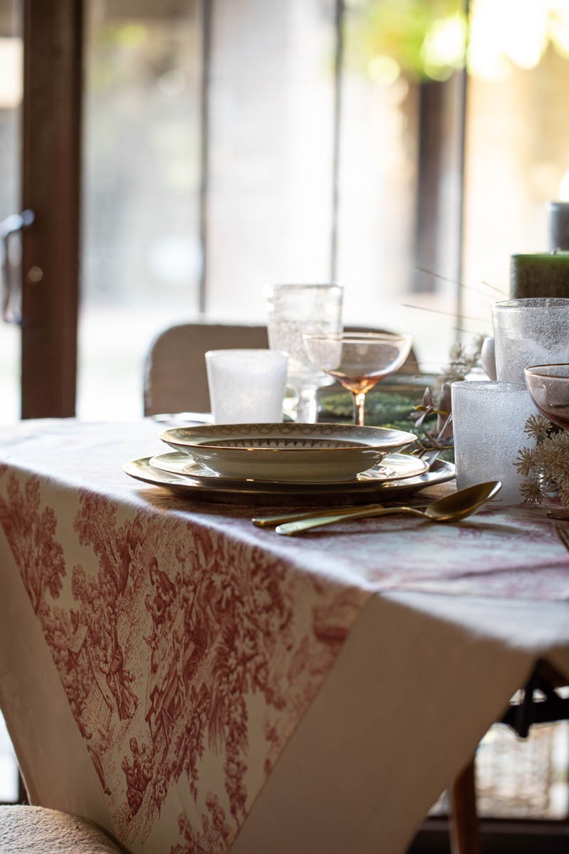 Nappe en coton Bauhaus enduit