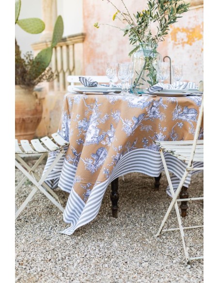 Nappe en coton Bauhaus enduit