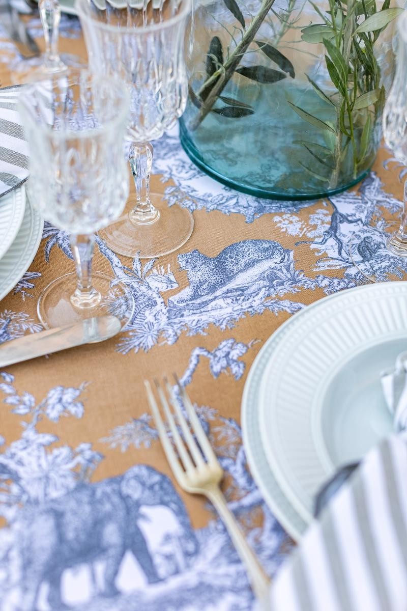 Nappe en coton Bauhaus enduit