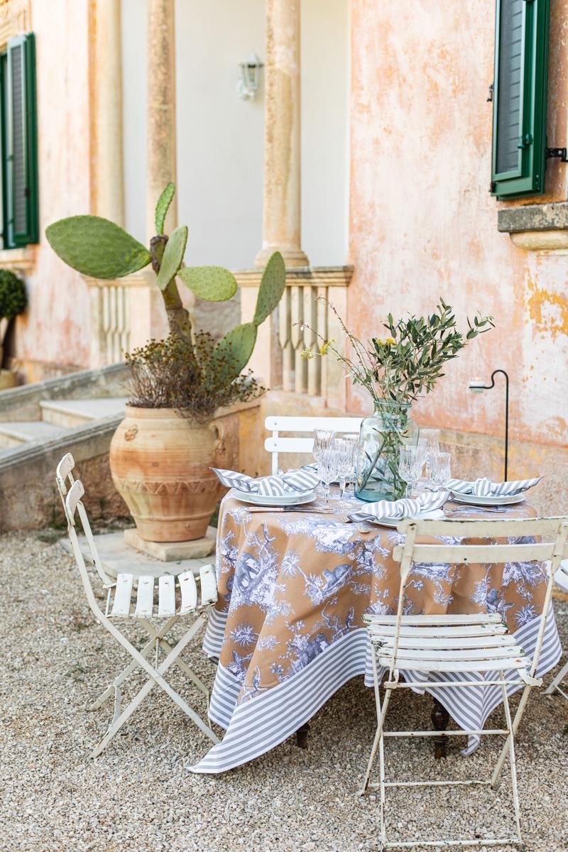 Nappe en coton Bauhaus enduit