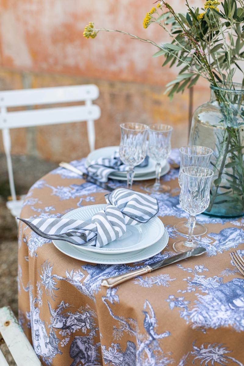 Stain Resistant Cotton Bauhaus Tablecloth