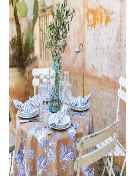 Nappe en coton Bauhaus enduit