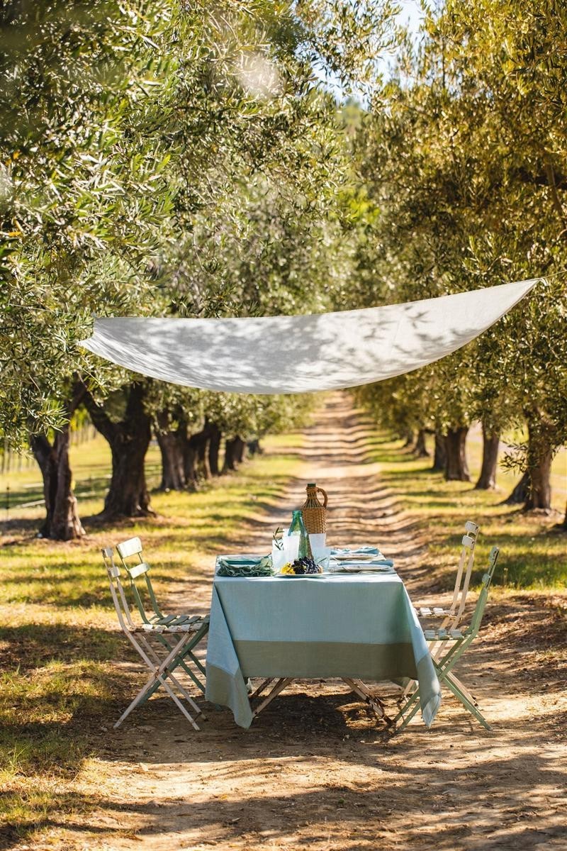 Stain Resistant Linen Bauhaus Tablecloth