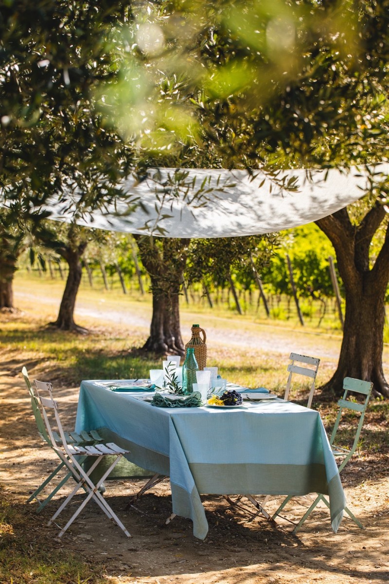 Stain Resistant Linen Bauhaus Tablecloth
