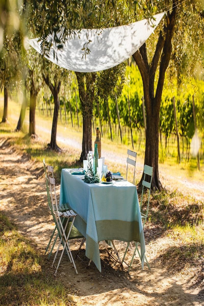 Nappe en lin Bauhaus enduit