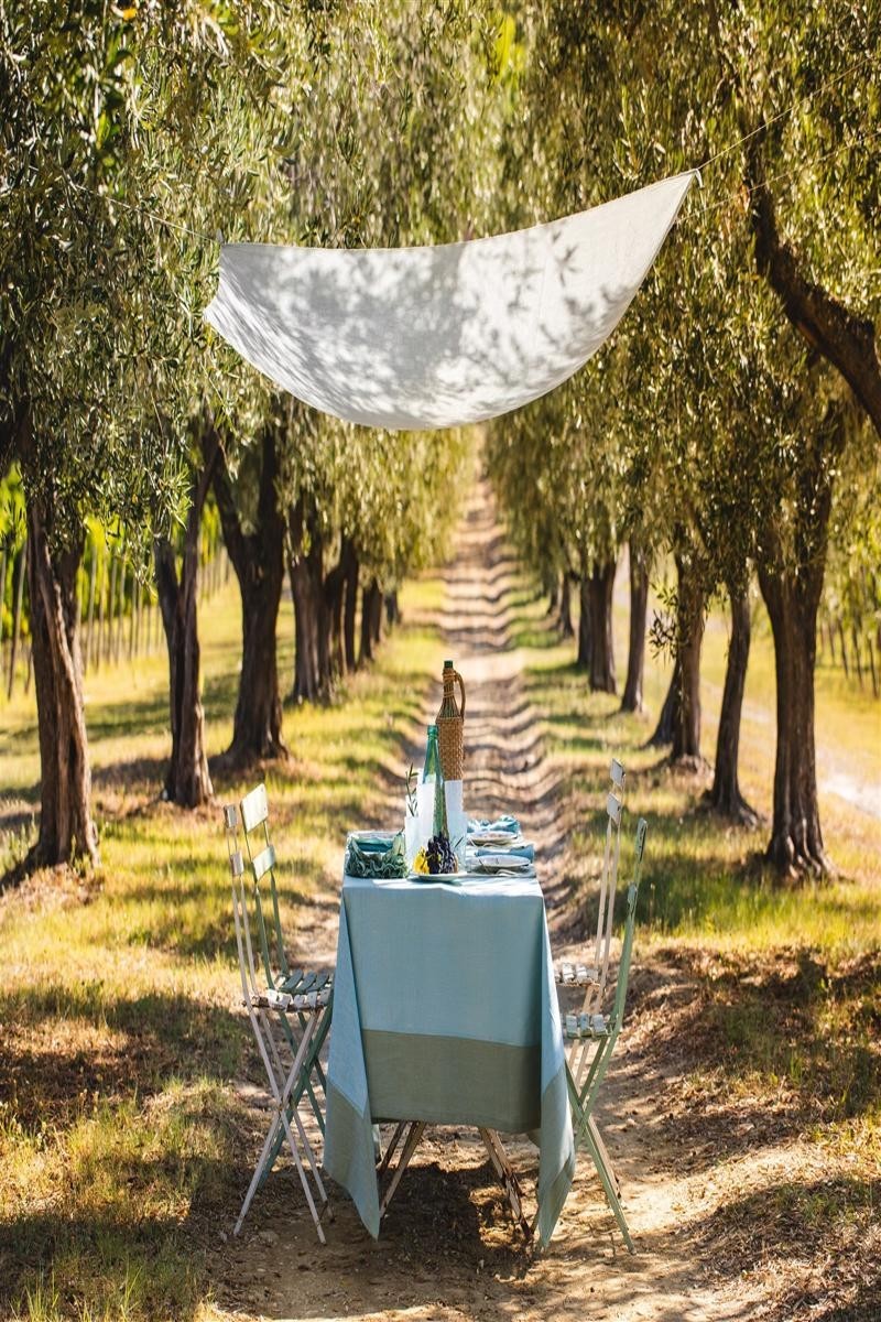Stain Resistant Linen Bauhaus Tablecloth