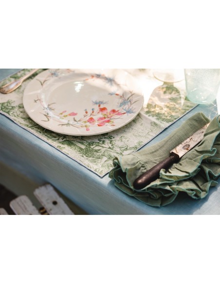 Stain Resistant Linen Bauhaus Tablecloth