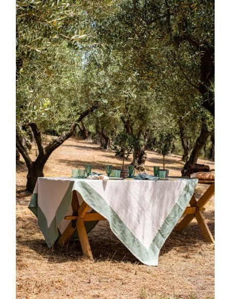 Stain Resistant Linen Bauhaus Tablecloth