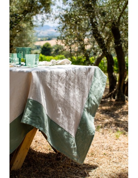 Nappe en lin Bauhaus enduit