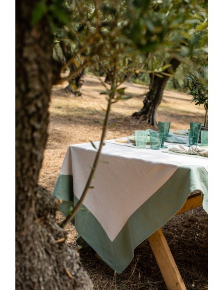 Nappe en lin Bauhaus enduit