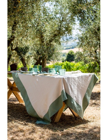 Stain Resistant Linen Bauhaus Tablecloth