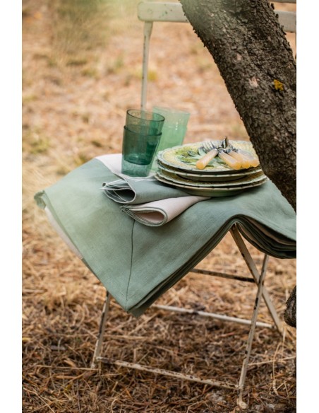 Nappe en lin Bauhaus enduit