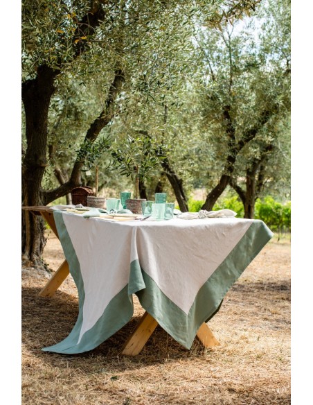 Stain Resistant Linen Bauhaus Tablecloth