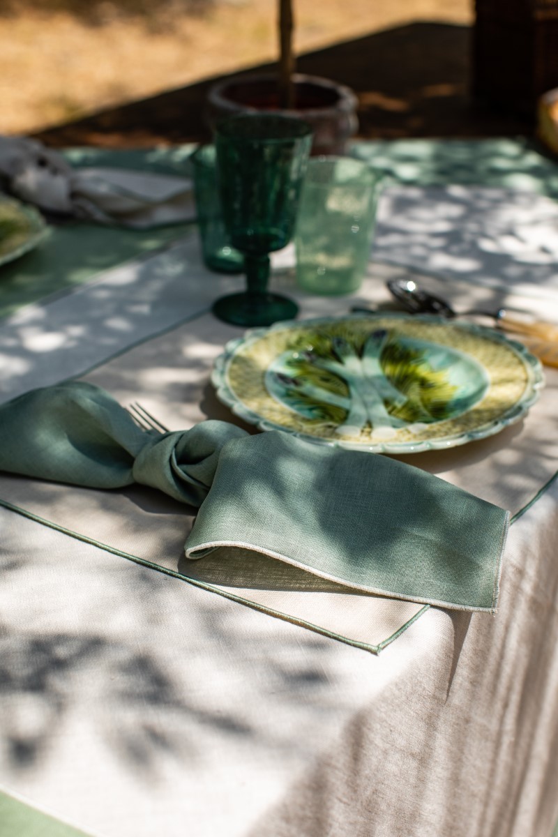 Nappe en lin Bauhaus enduit