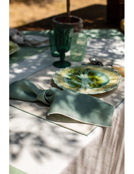Nappe en lin Bauhaus enduit