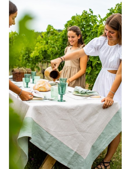 Stain Resistant Linen Bauhaus Tablecloth
