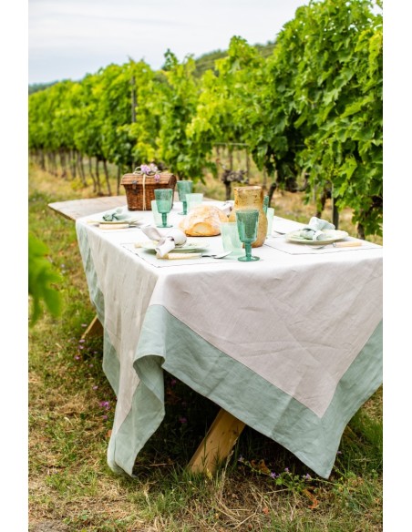 Stain Resistant Linen Bauhaus Tablecloth