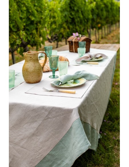 Nappe en lin Bauhaus enduit