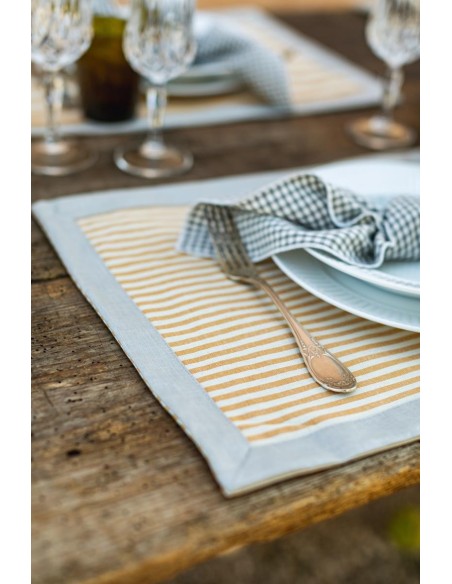 Set de table Bauhaus en coton enduit