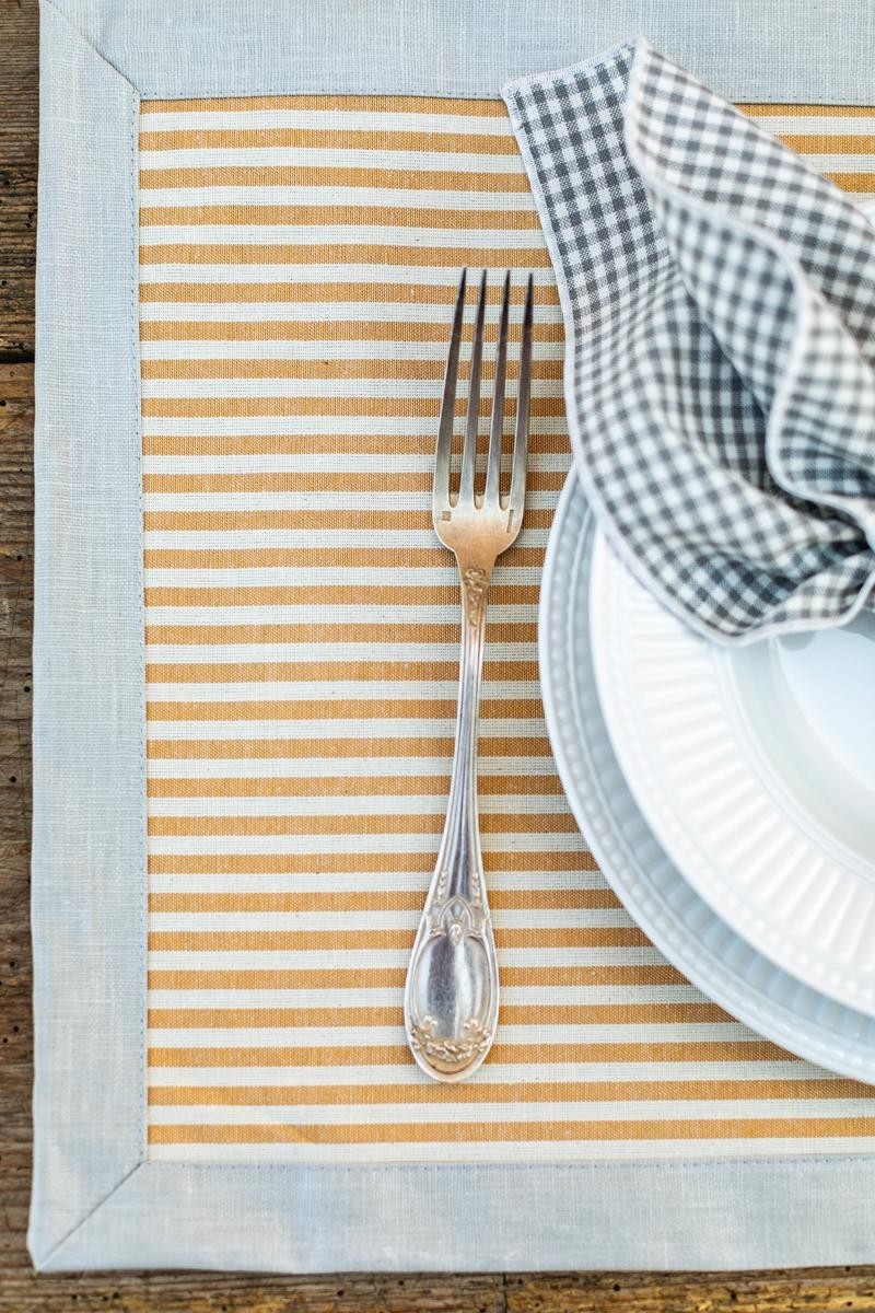 Set de table Bauhaus en coton enduit