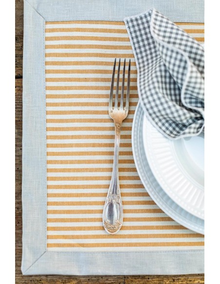 Set de table Bauhaus en coton enduit