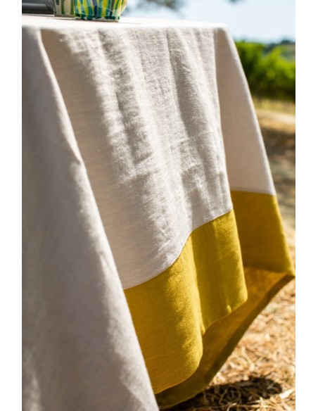 Nappe en lin Bauhaus enduit