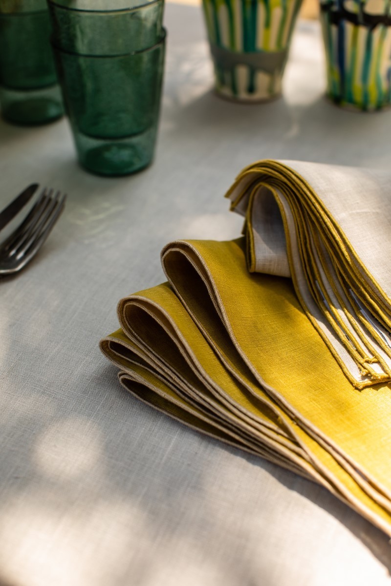 Stain Resistant Linen Bauhaus Tablecloth