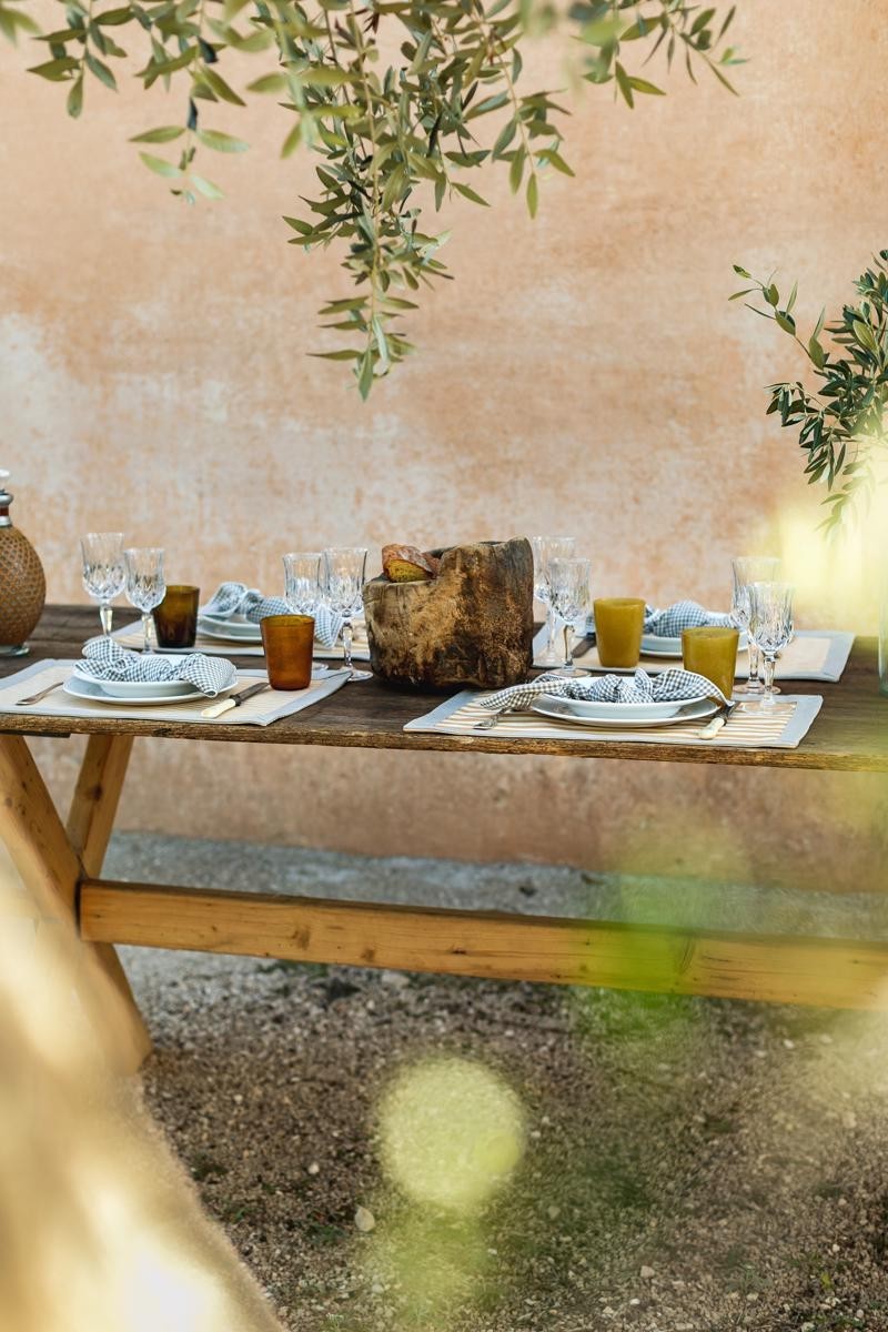 Set de table Bauhaus en coton enduit