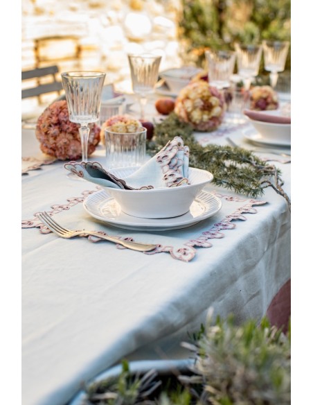 Stain Resistant Linen Bauhaus Tablecloth