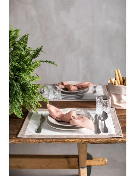 Set de table Bauhaus en lin enduit