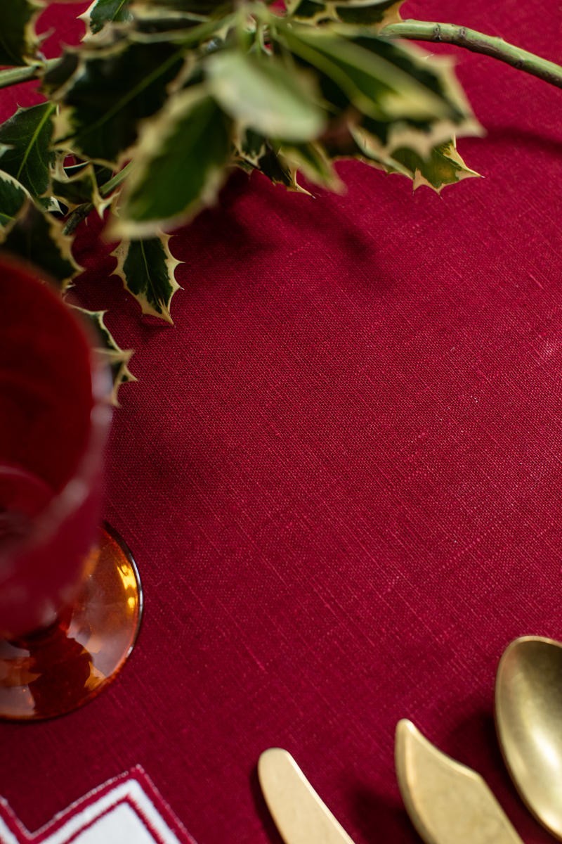 Amalfi Stain Resistant Linen Tablecloth