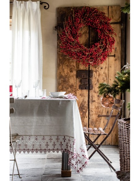 Amalfi Stain Resistant Linen Tablecloth