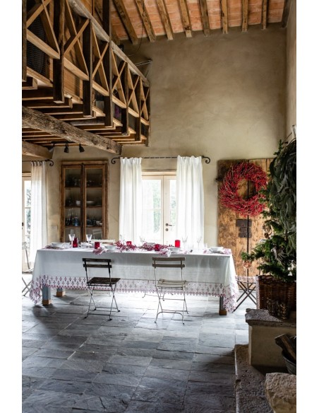 Amalfi Stain Resistant Linen Tablecloth