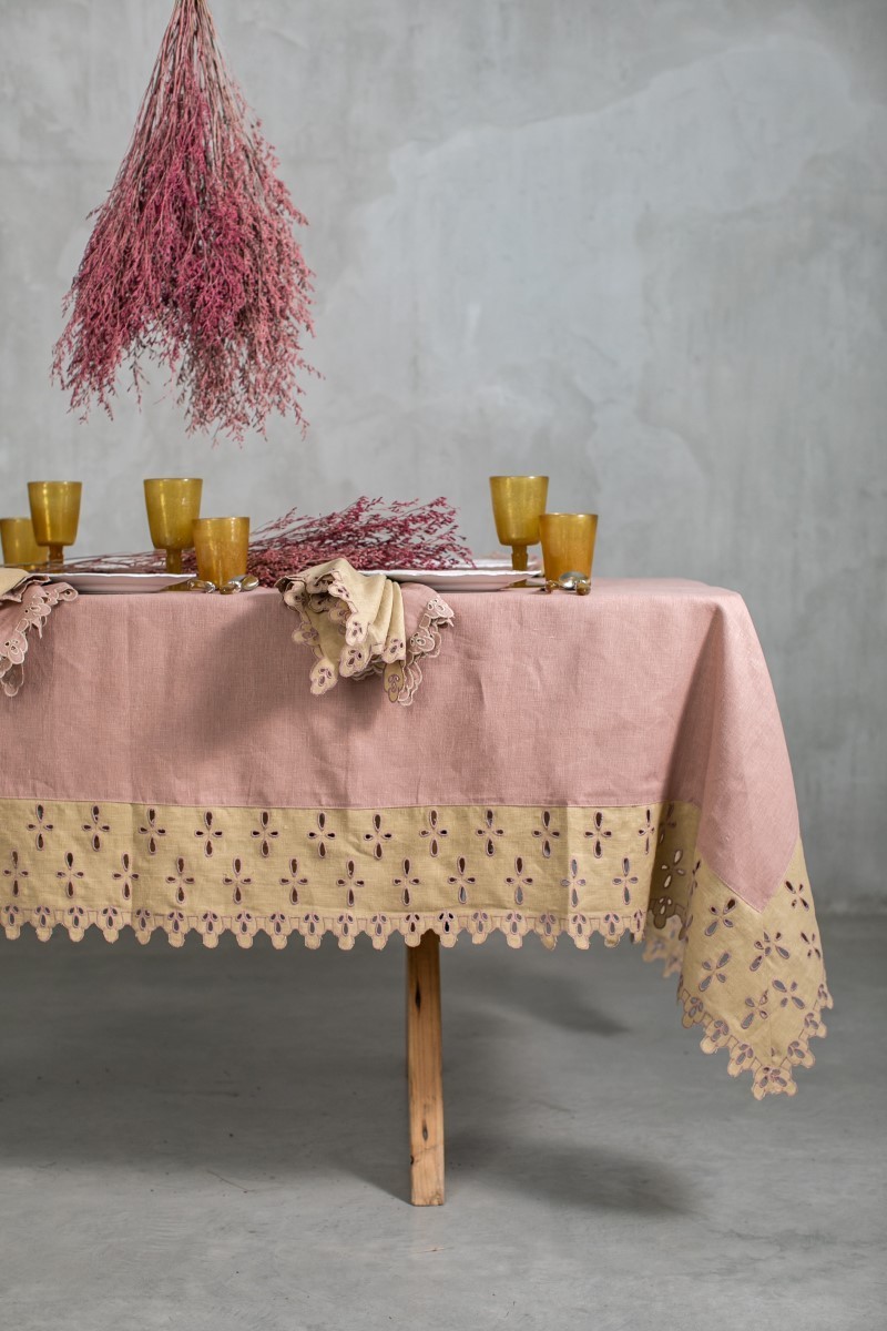 Amalfi Stain Resistant Linen Tablecloth