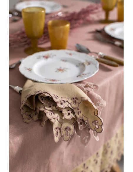 Amalfi Stain Resistant Linen Tablecloth