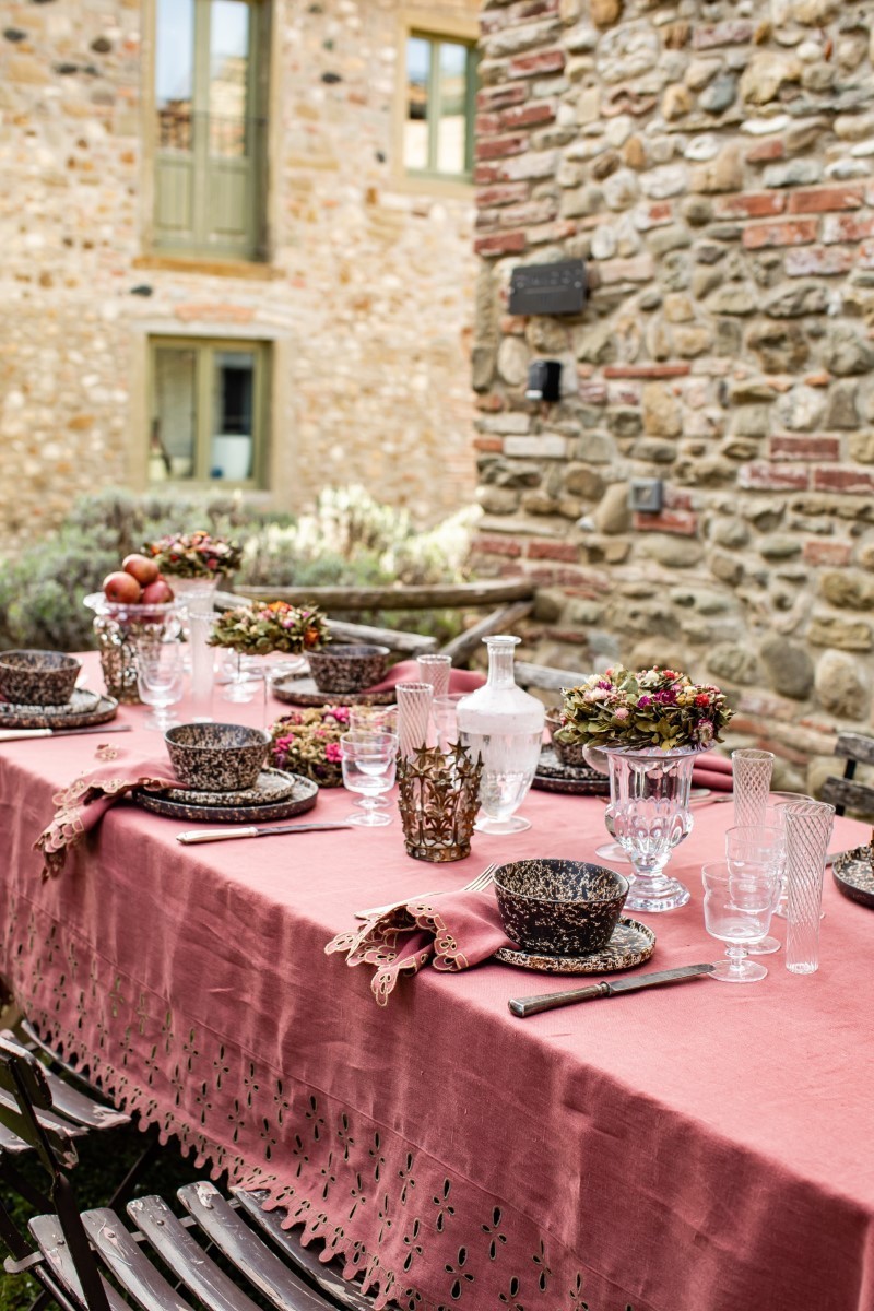 Amalfi Stain Resistant Linen Tablecloth