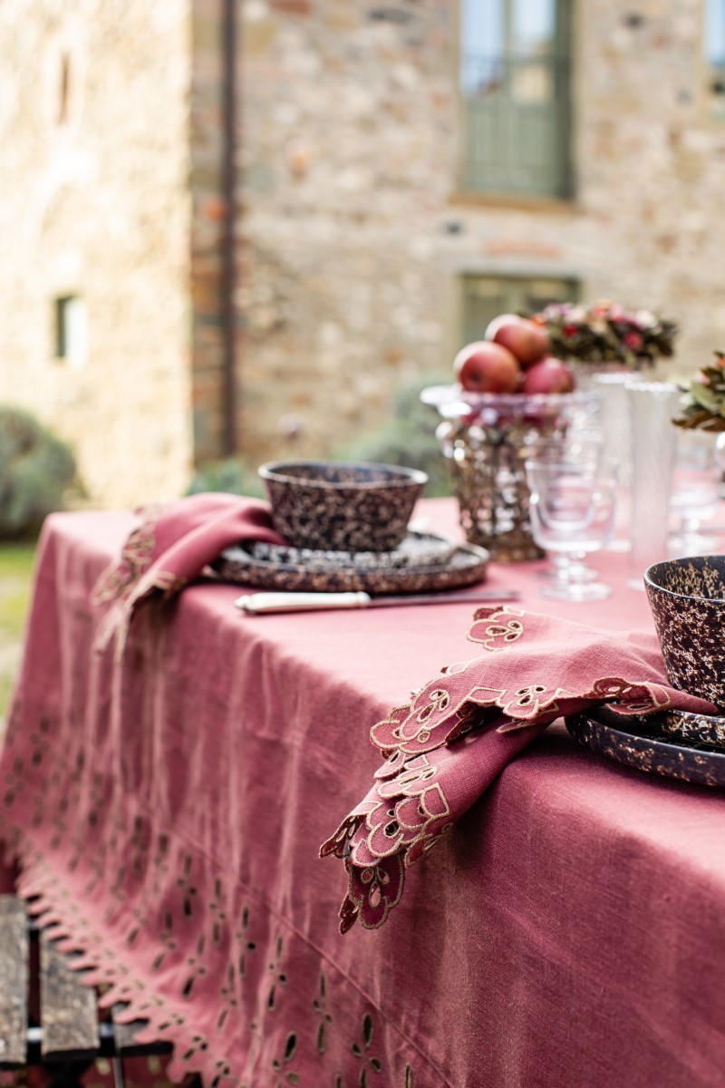 Amalfi Stain Resistant Linen Tablecloth