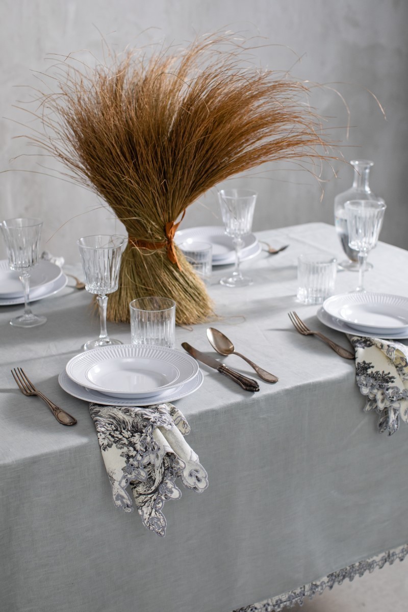 Nappe en lin enduit Little Amalfi