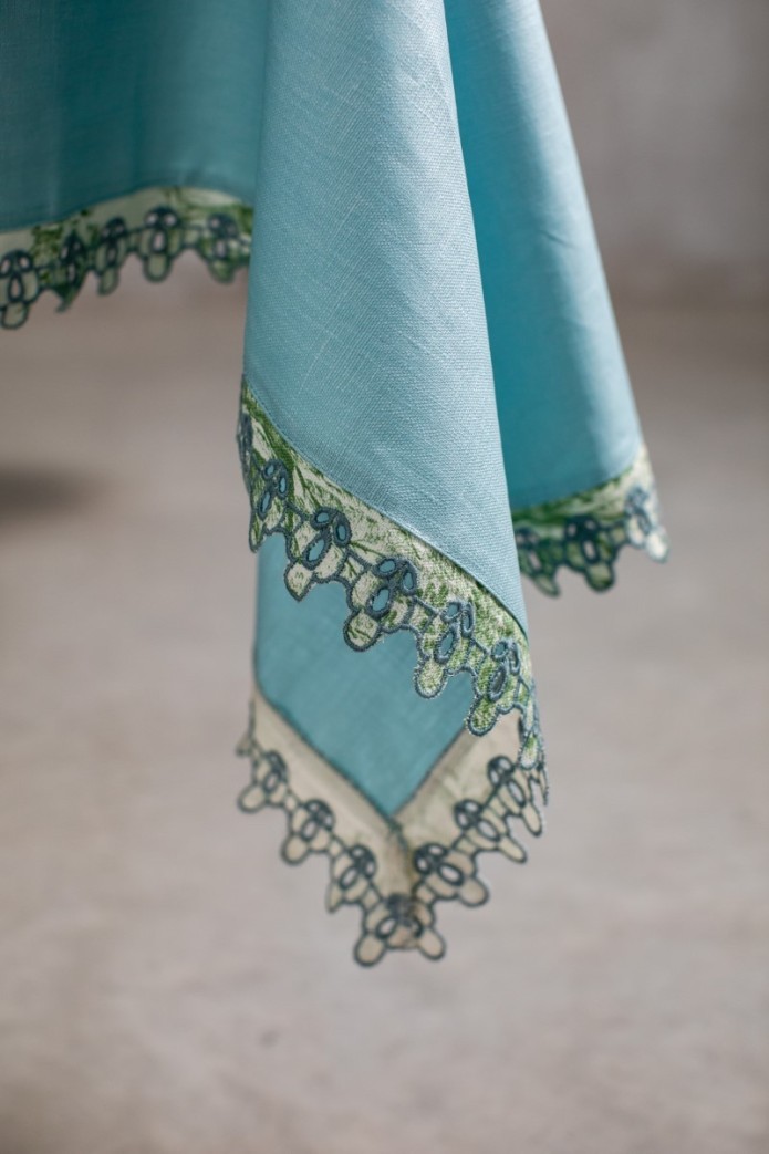 Little Amalfi Stain Resistant Linen Tablecloth 2