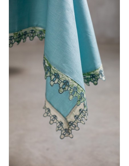 Little Amalfi Stain Resistant Linen Tablecloth