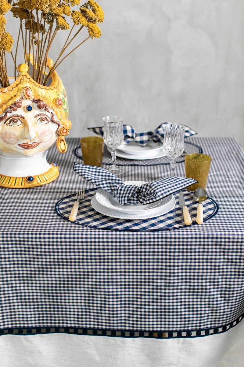 Riviera Stain Resistant Cotton Tablecloth