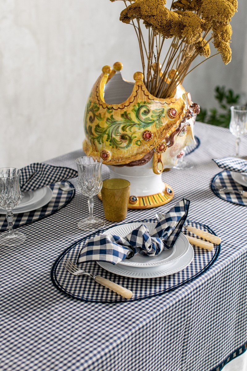 Riviera Stain Resistant Cotton Tablecloth