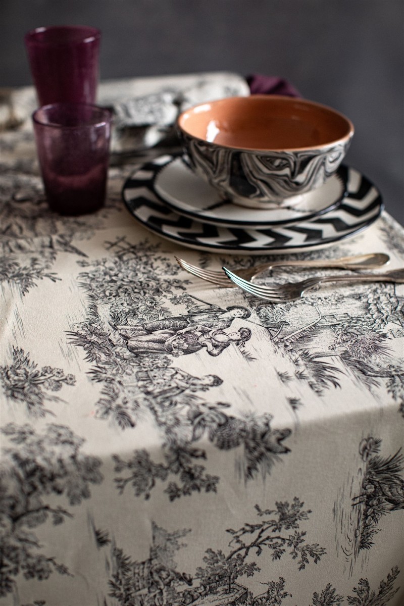 Nappe Riviera en coton enduit 