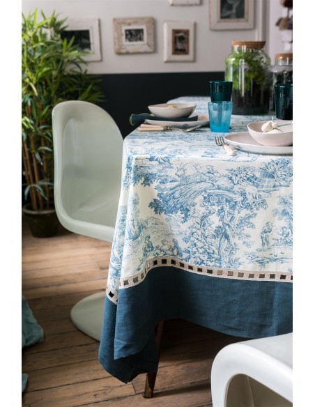 Riviera Tablecloth in Stain Resistant Cotton